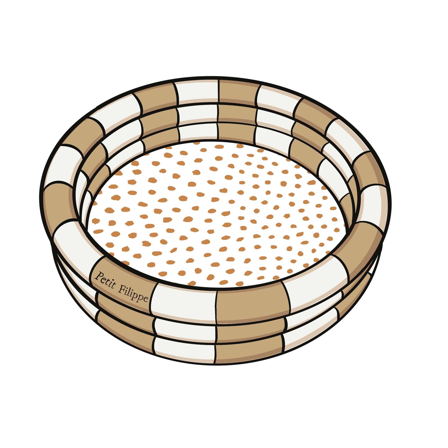 Inflatable Paddling Pool - Dots & Stripes - 120 cm - Petit Filippe
