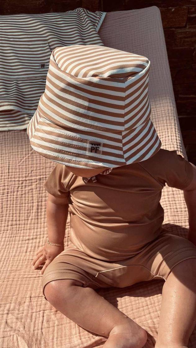 Baby Swim Playsuit - UPF50+ - Beige - Petit Filippe