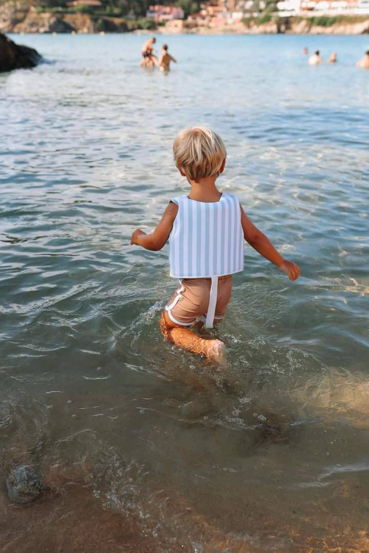 Swim Vest - 1-2y - Misty Blue Stripes - Petit Filippe