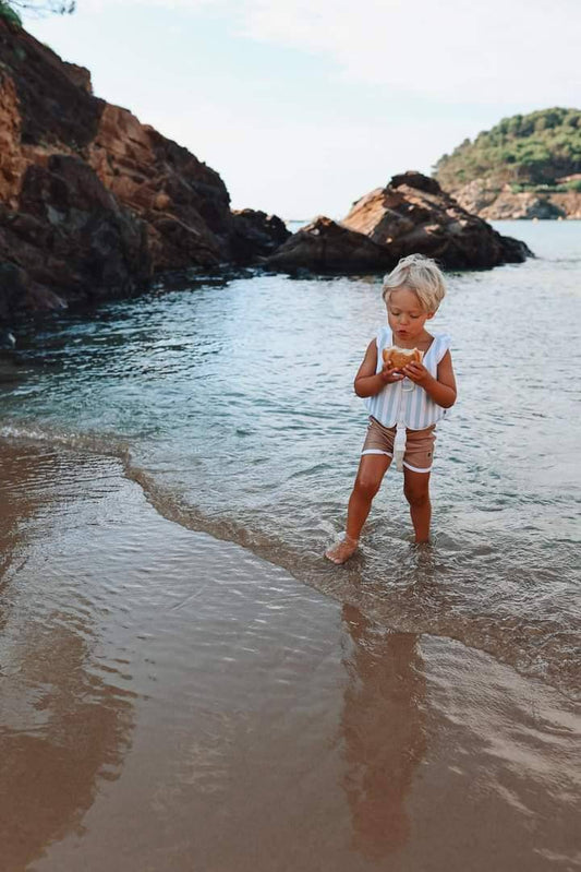 Swim Vest - 1-2y - Misty Blue Stripes - Petit Filippe