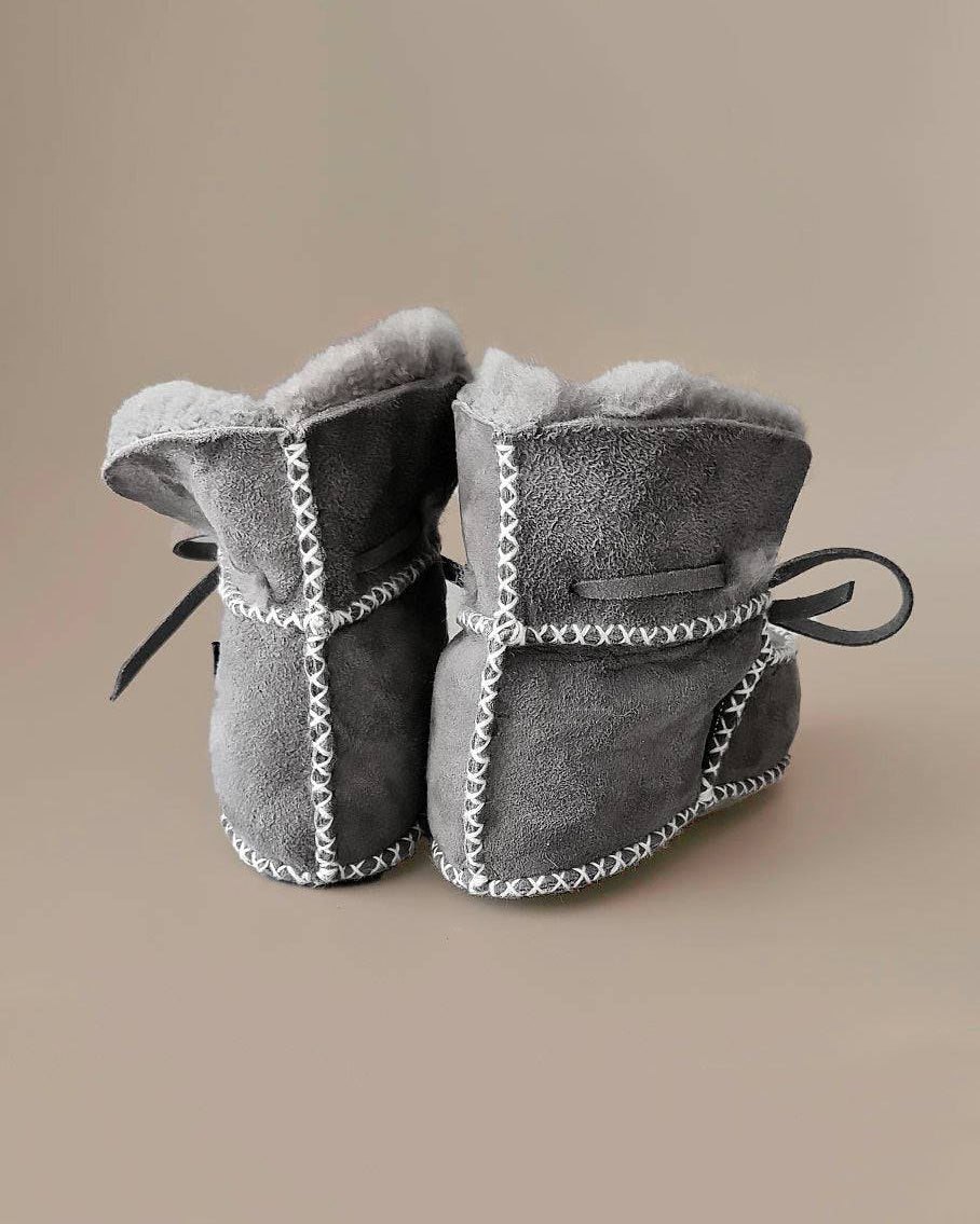 Baby - Lammy Booties - Grey - Petit Filippe