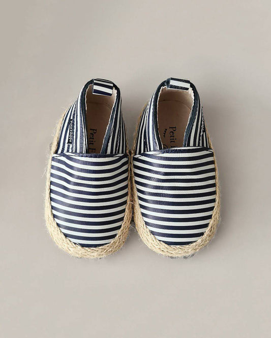 Babyschuhe - Leather Espadrilles - Breton Stripes