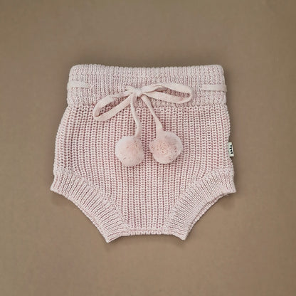 Knitted Bloomers - Cotton - Peony Pink - Petit Filippe