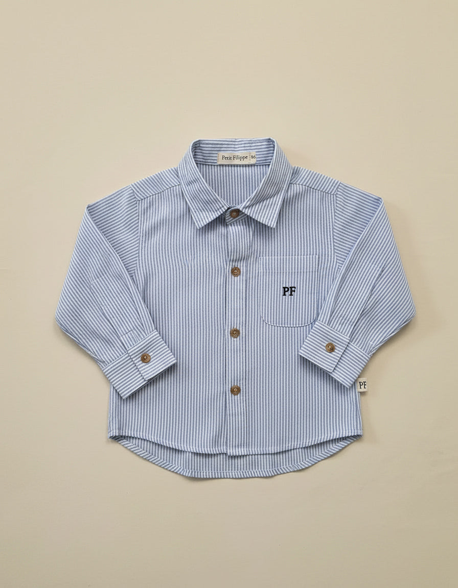 Cotton Shirt - Classic Blue Stripe