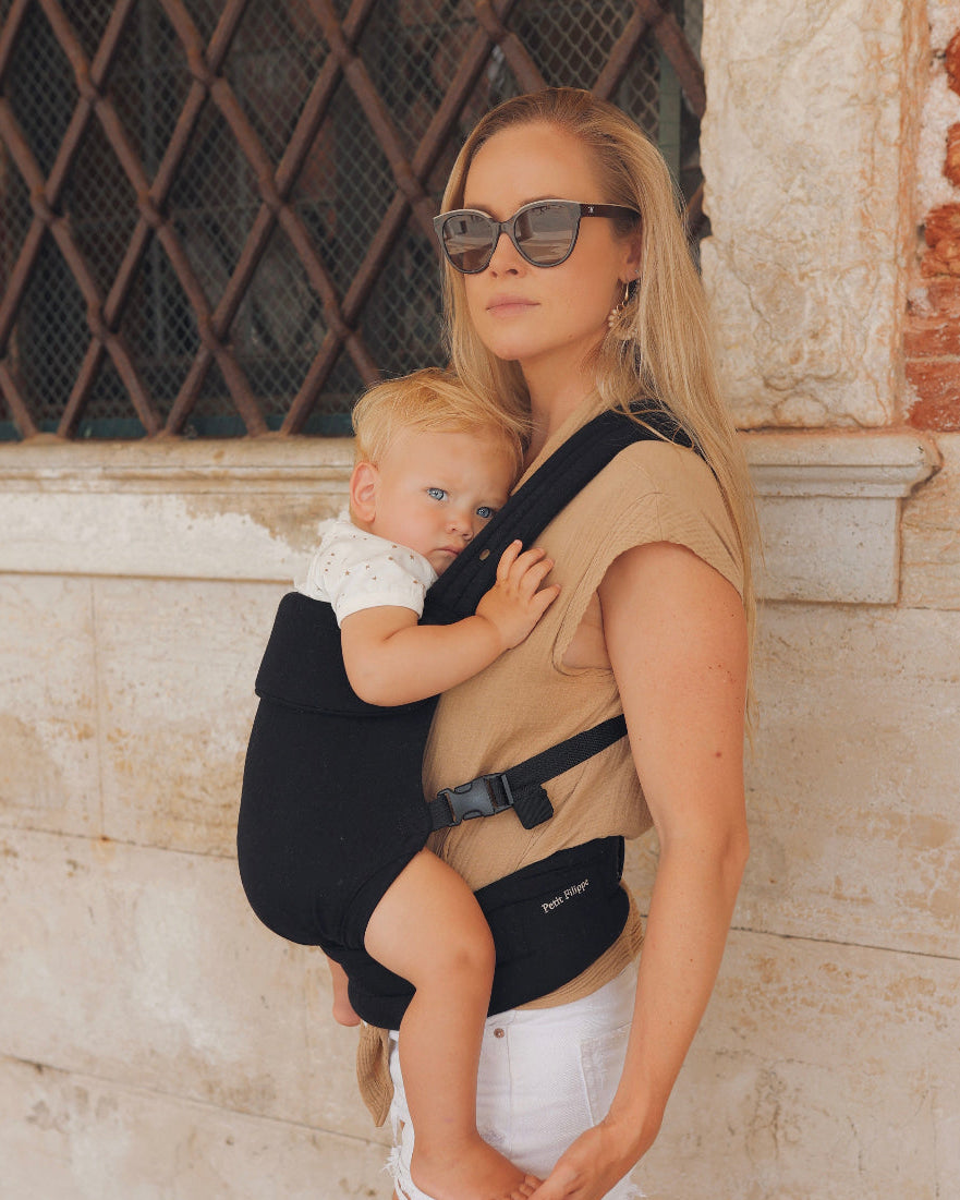 Baby Carrier - Cotton - Black - Petit Filippe