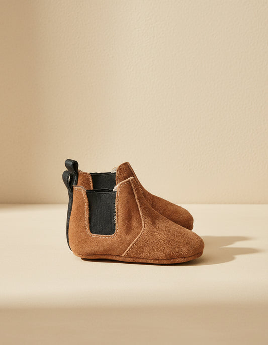 Baby - Chelsea Booties - Brick with Black Detail - Petit Filippe