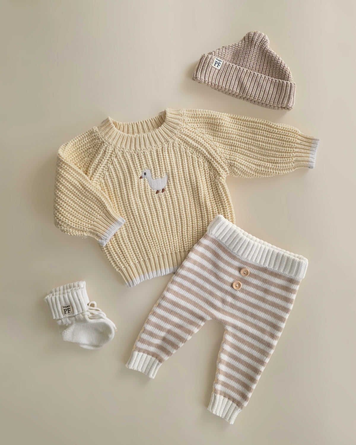 Embroidered Chunky Sweater - Cotton - Soft Yellow