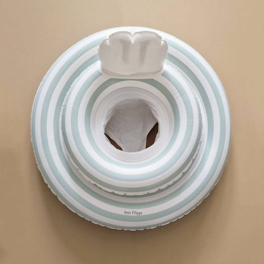 Baby Swim Ring - Misty Blue Stripes - 1-3 y - Petit Filippe