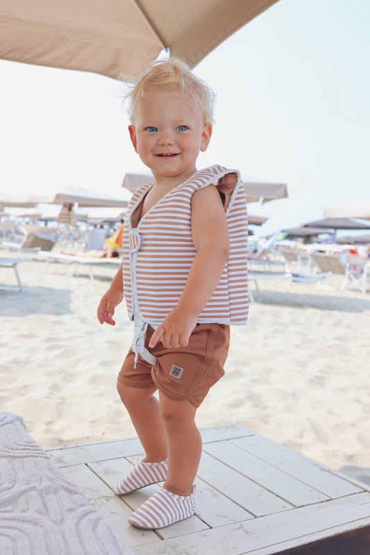 Baby Swim Shorts - UPF50+ - Brick - Petit Filippe