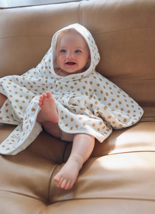 Bath & Beach Poncho - Cotton - Dots - Petit Filippe