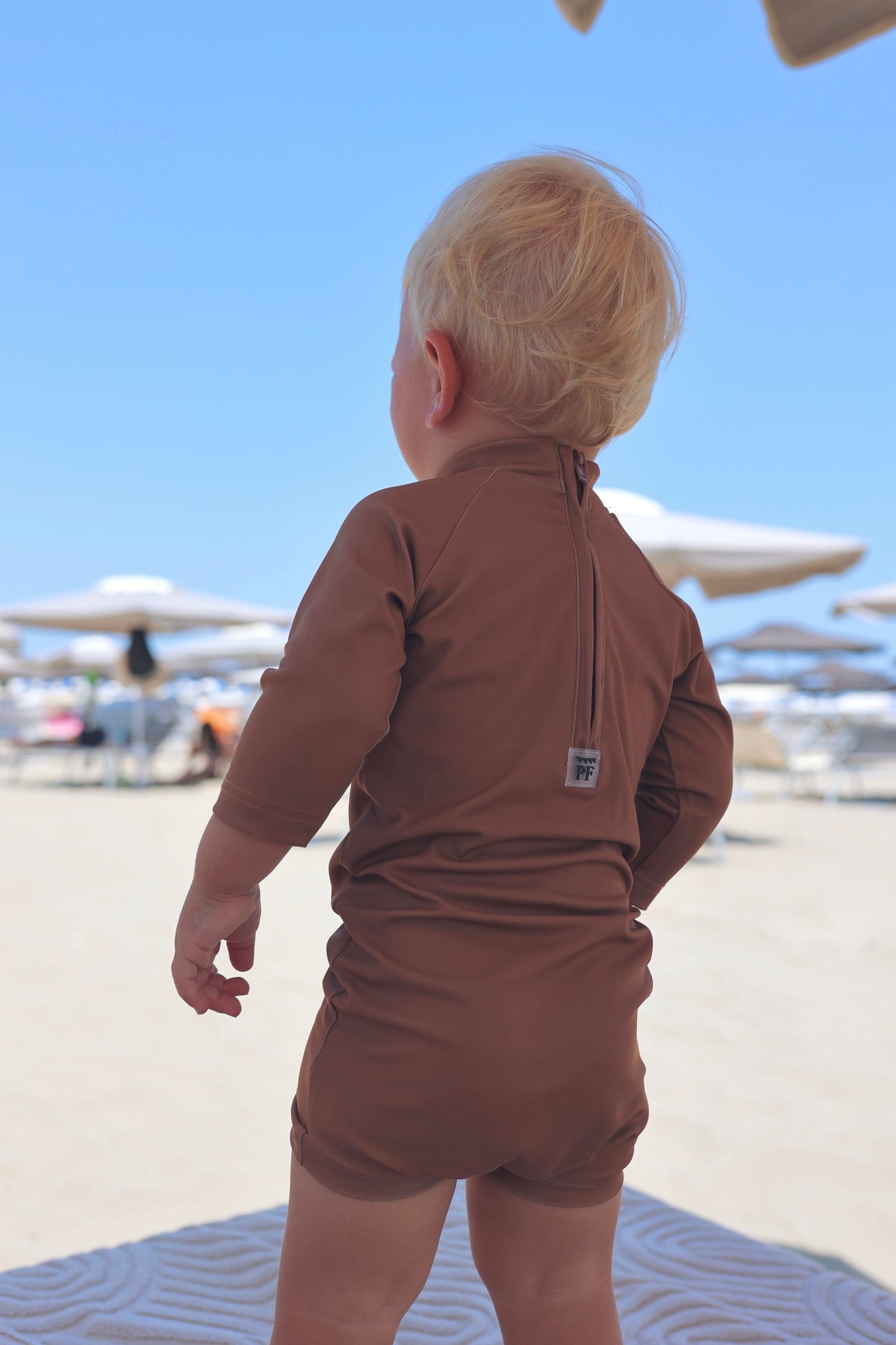 Baby Swimsuit - UPF50+ - Brick - Petit Filippe