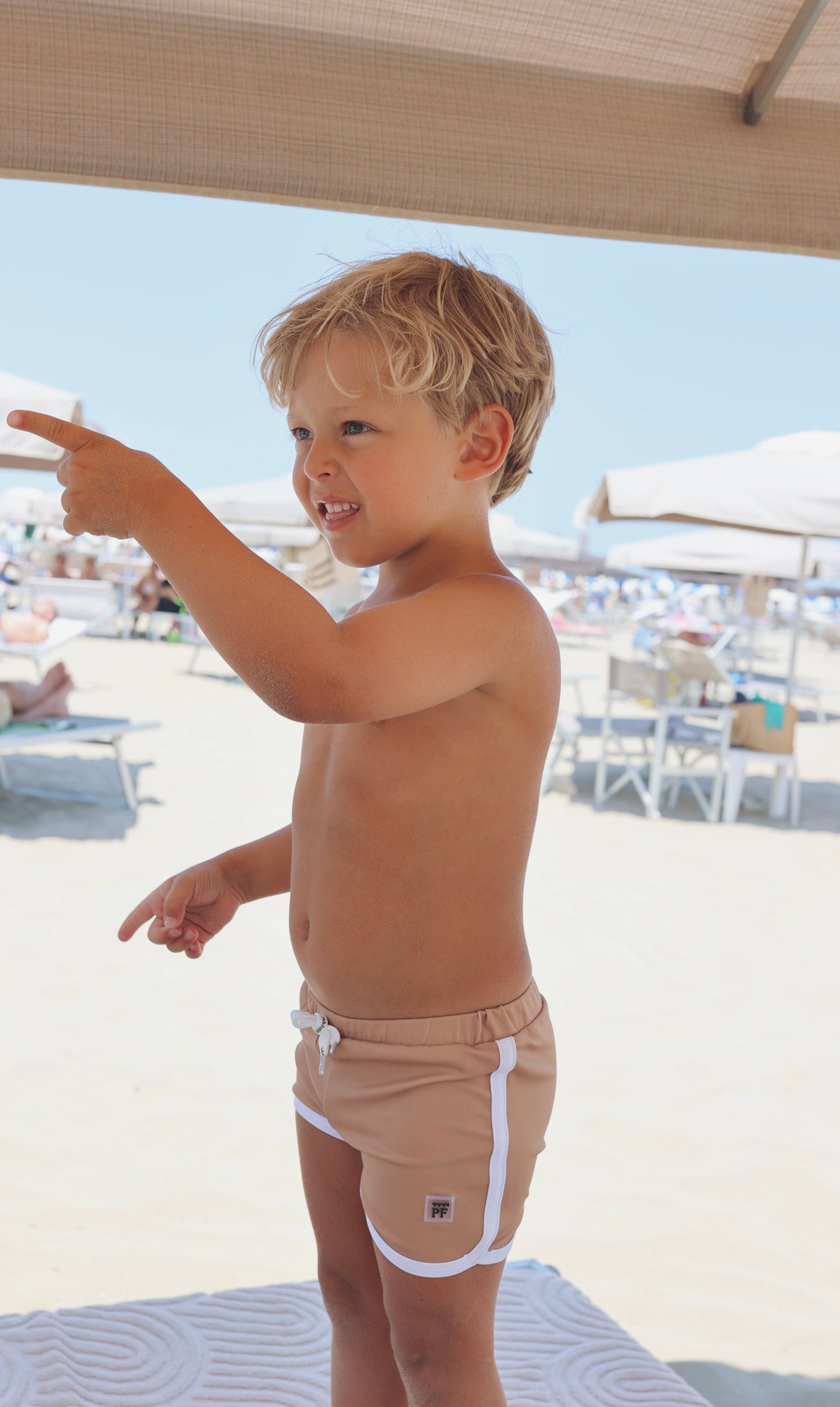 Baby Swim Shorts - UPF50+ - Beige - Petit Filippe
