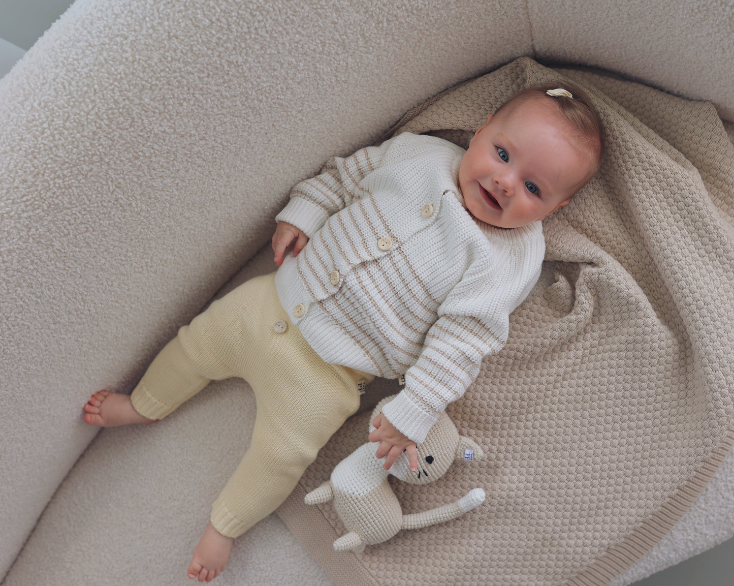 Knitted Pants - Cotton - Soft Yellow - Petit Filippe