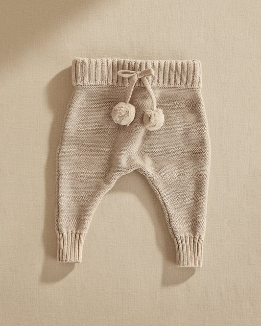 Knitted Pants - Cotton - Oatmeal - Petit Filippe