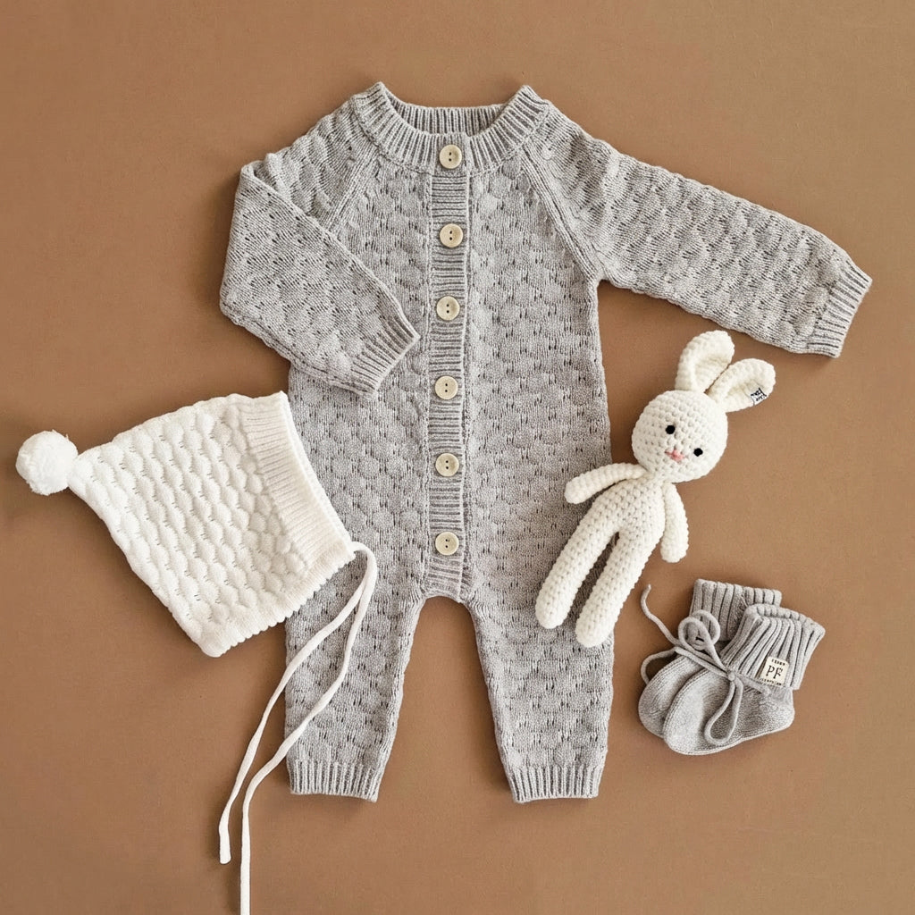 Knit Playsuit - Baumwolle - Grey