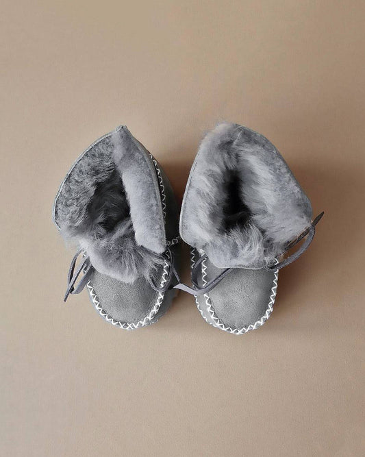Baby - Lammy Booties - Grey - Petit Filippe