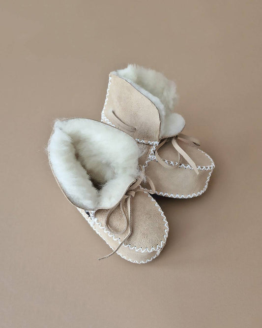 Baby - Lammy Booties - Light Beige - Petit Filippe