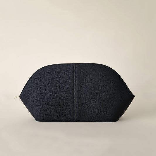 The Timeless Leather Pouch - Black / Gold - Petit Filippe