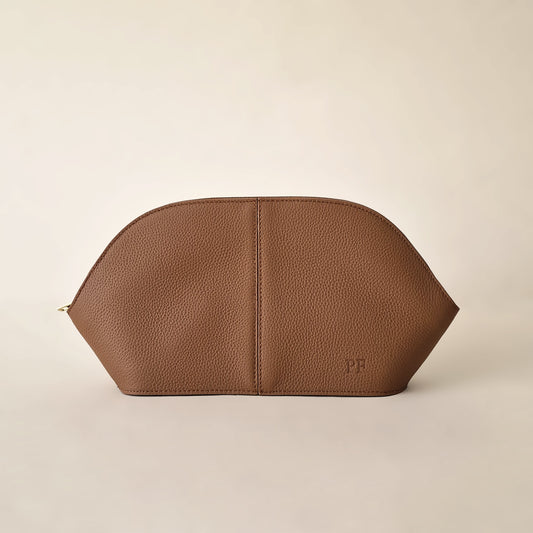 The Timeless Leather Pouch - Tan / Gold - Petit Filippe