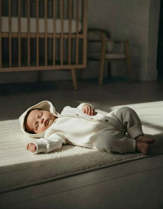 Merino Wool Fleece Overall - Natural - Petit Filippe