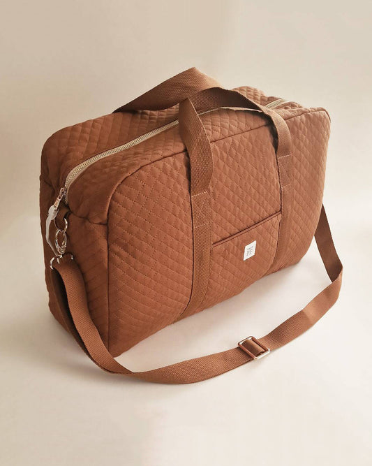 Quilted Diaper Bag - Brick