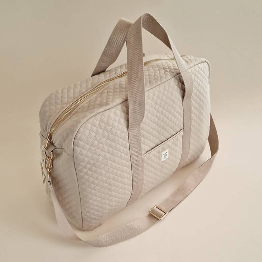 Quilted Mommy Bag - Oatmeal - Petit Filippe