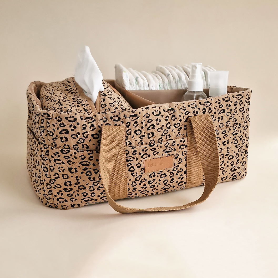Quilted Mommy Bag - Leopard