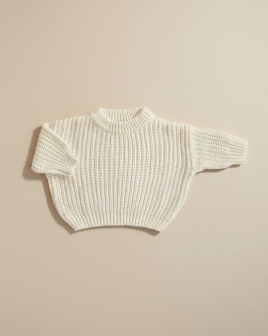 Oversized Sweater - Cotton - Ivory - Petit Filippe