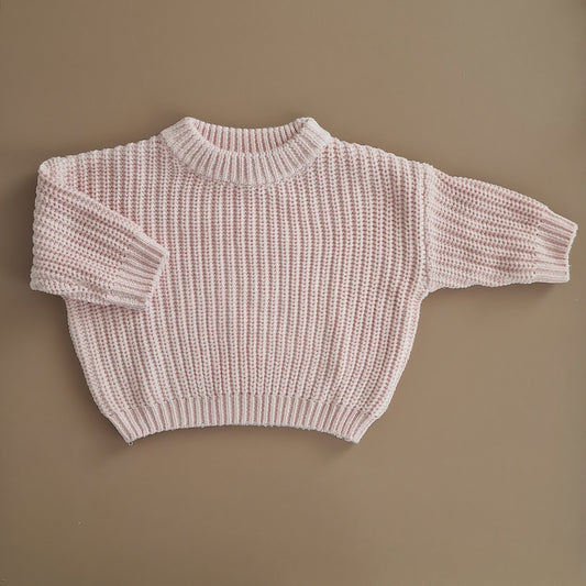 Oversized Sweater - Cotton - Peony Pink - Petit Filippe