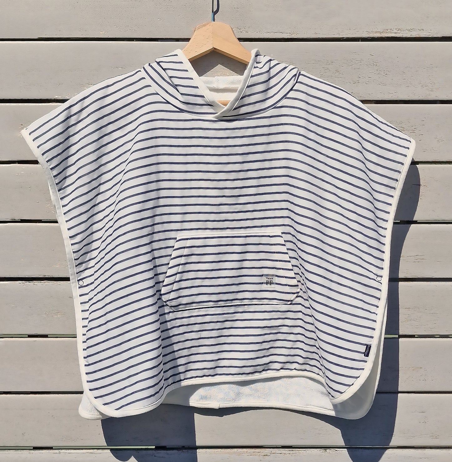 Bath & Beach Poncho - Breton Stripes - Petit Filippe