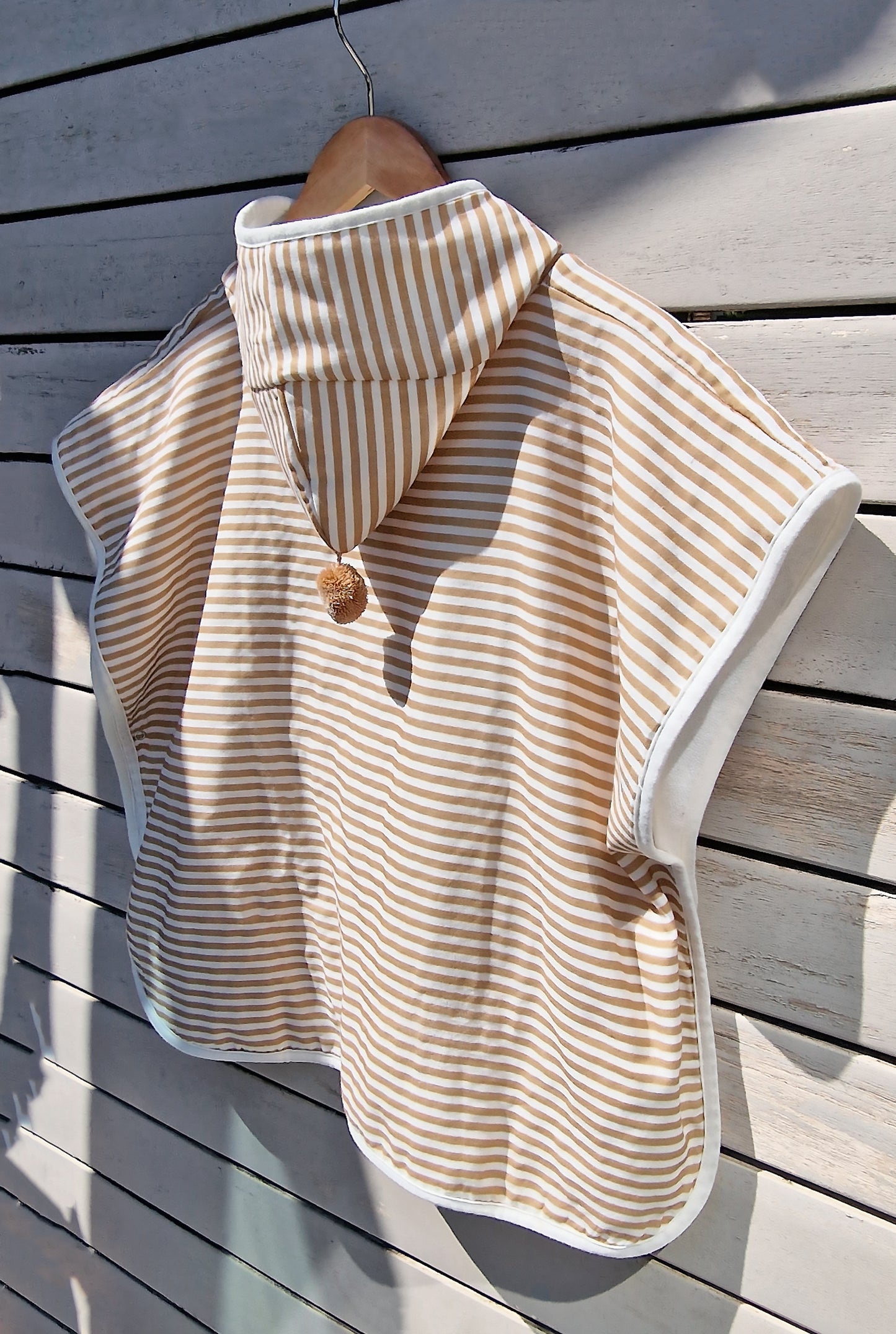 Bath & Beach Poncho - Cotton - Striped - Petit Filippe