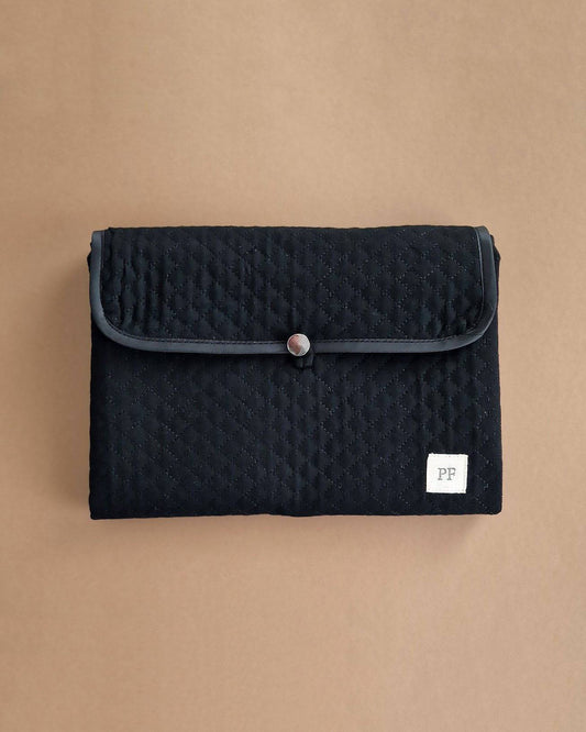 Quilted Changing Mat - Black - Petit Filippe