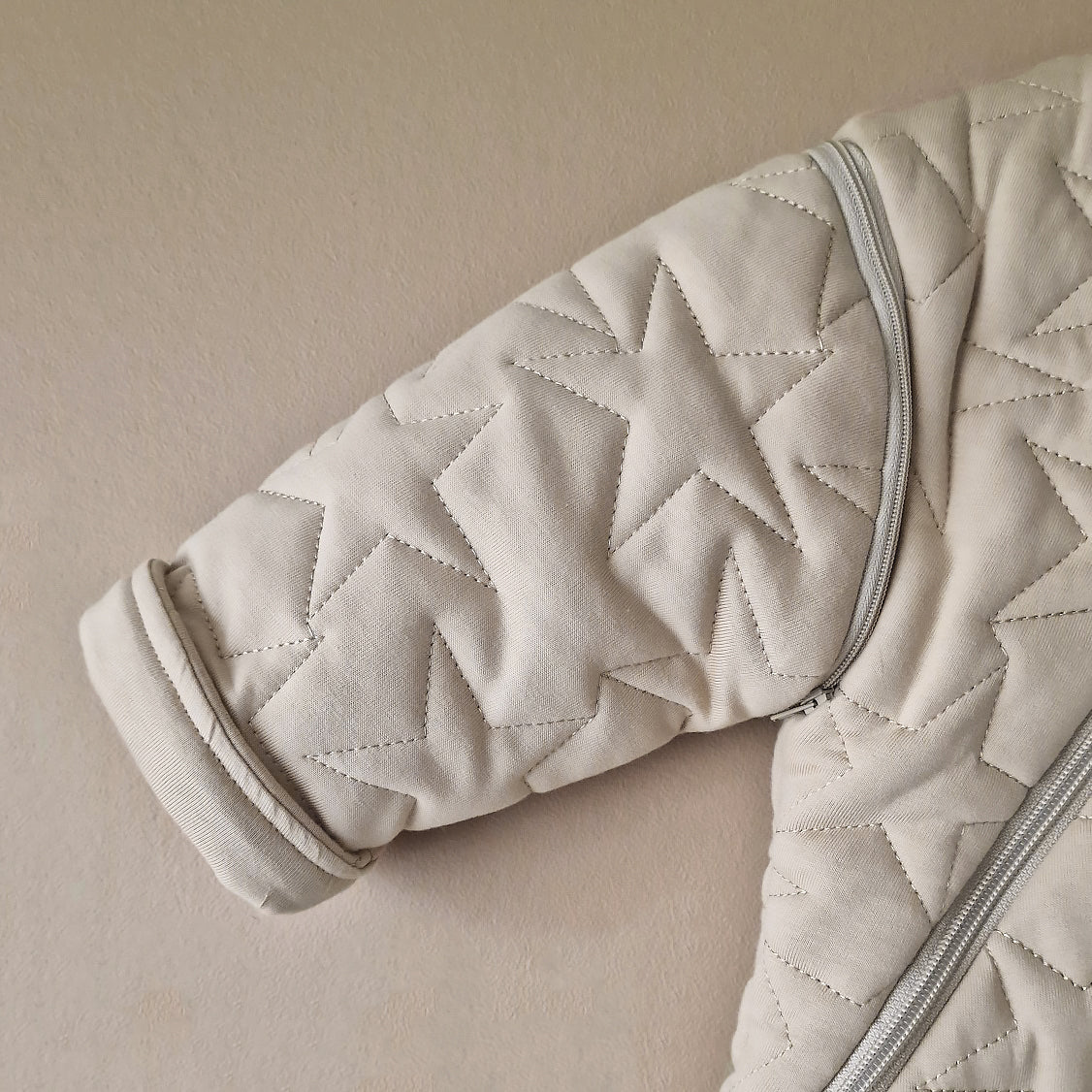 Quilted Sleeping Bag With Detachable Sleeves - Oatmeal - Petit Filippe