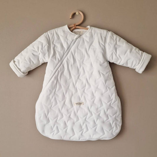 Quilted Sleeping Bag With Detachable Sleeves - Ivory - Petit Filippe