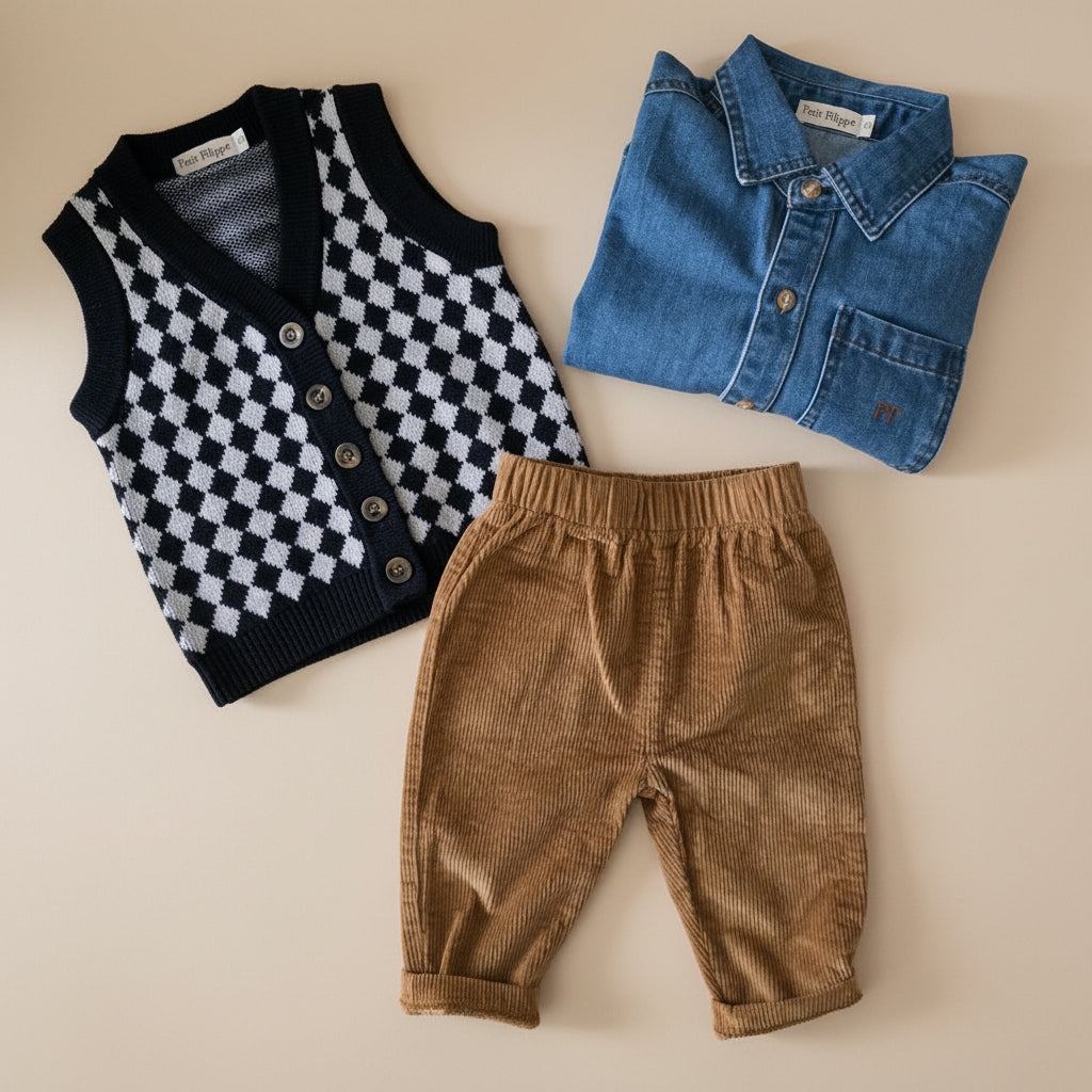 Preppy Spencer - Merino Wool - Night Blue - Petit Filippe