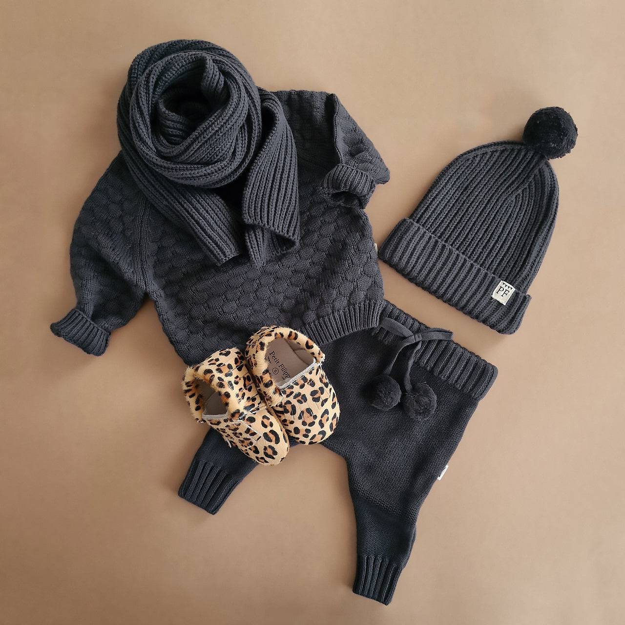 Knitted Sweater - Cotton - Graphite - Petit Filippe