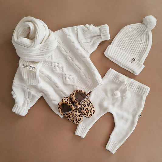 Baby - Pony Hair Moccasins - Leopard is a neutral - Petit Filippe