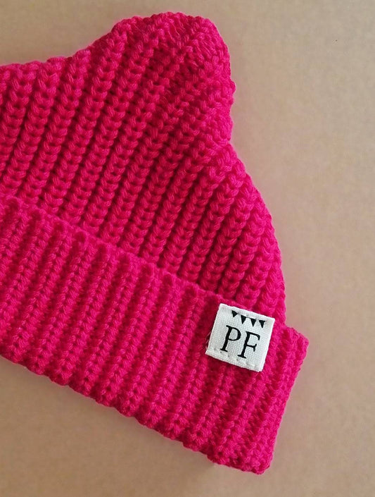 Short Beanie - Cotton - Very Berry - Petit Filippe