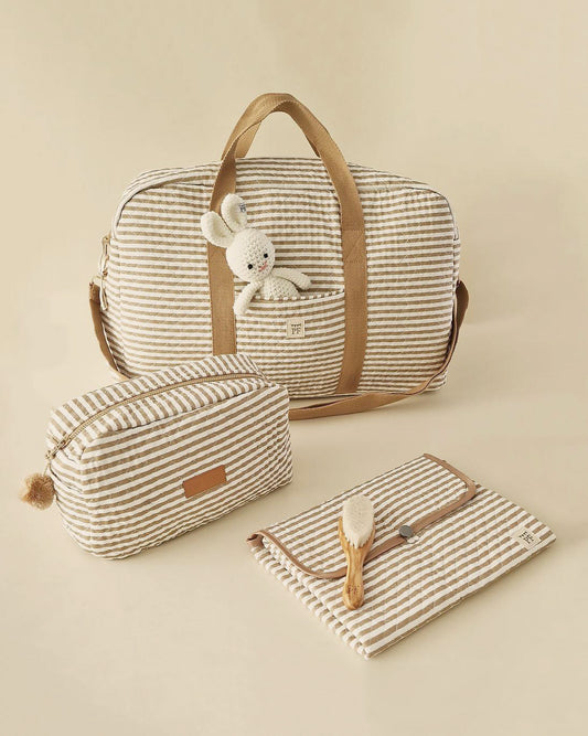 Quilted Toiletry Bag - Striped - Petit Filippe