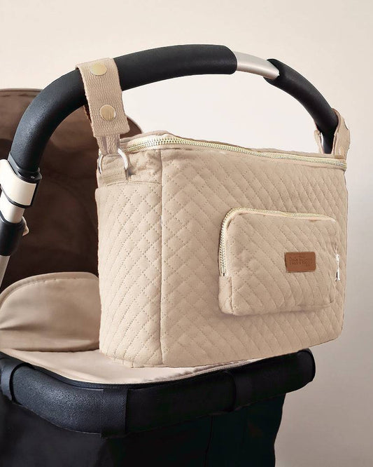 Quilted Stroller & Crossbody Bag - Oatmeal - Petit Filippe