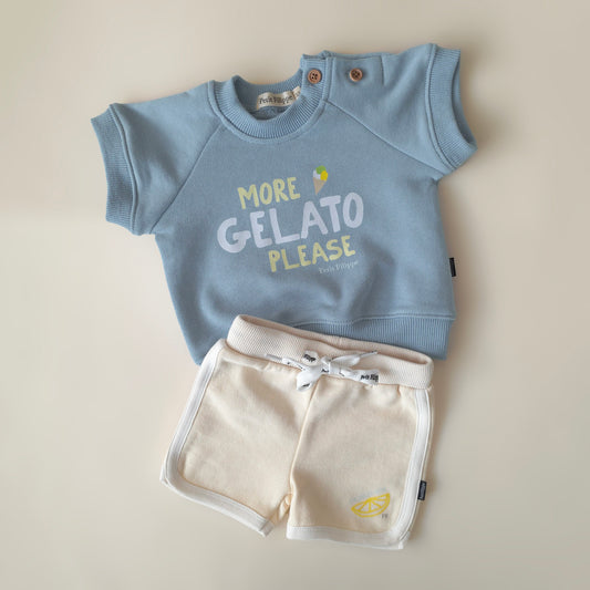 Sweatshirt - More Gelato Please - Steel Blue