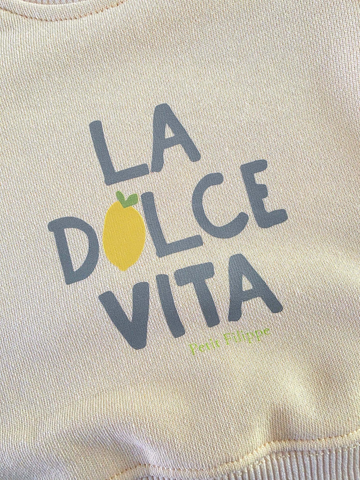 Sweatshirt - La Dolce Vita - Butter Yellow - Petit Filippe