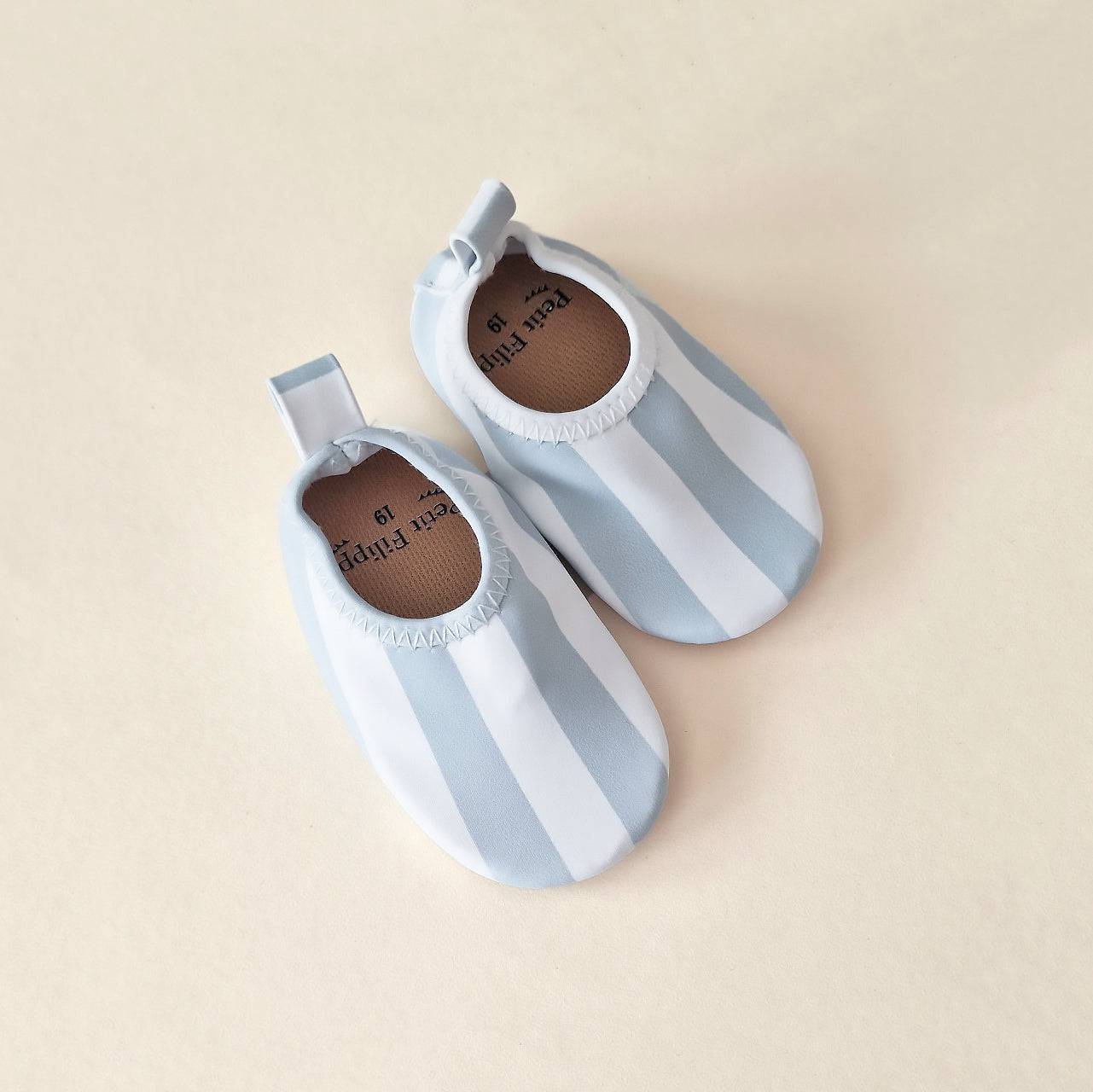 Swim Shoes UPF50+ Misty Blue Stripes – Petit Filippe