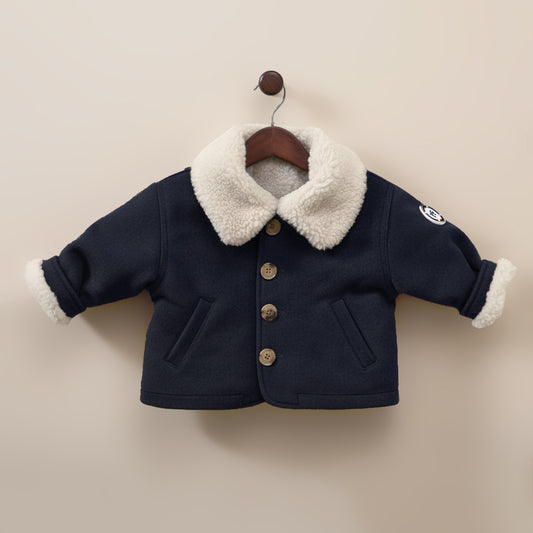 Teddy-Lined Jacket - Night Blue
