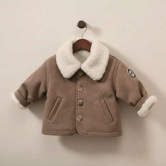 Veste doublée en peluche - Noix