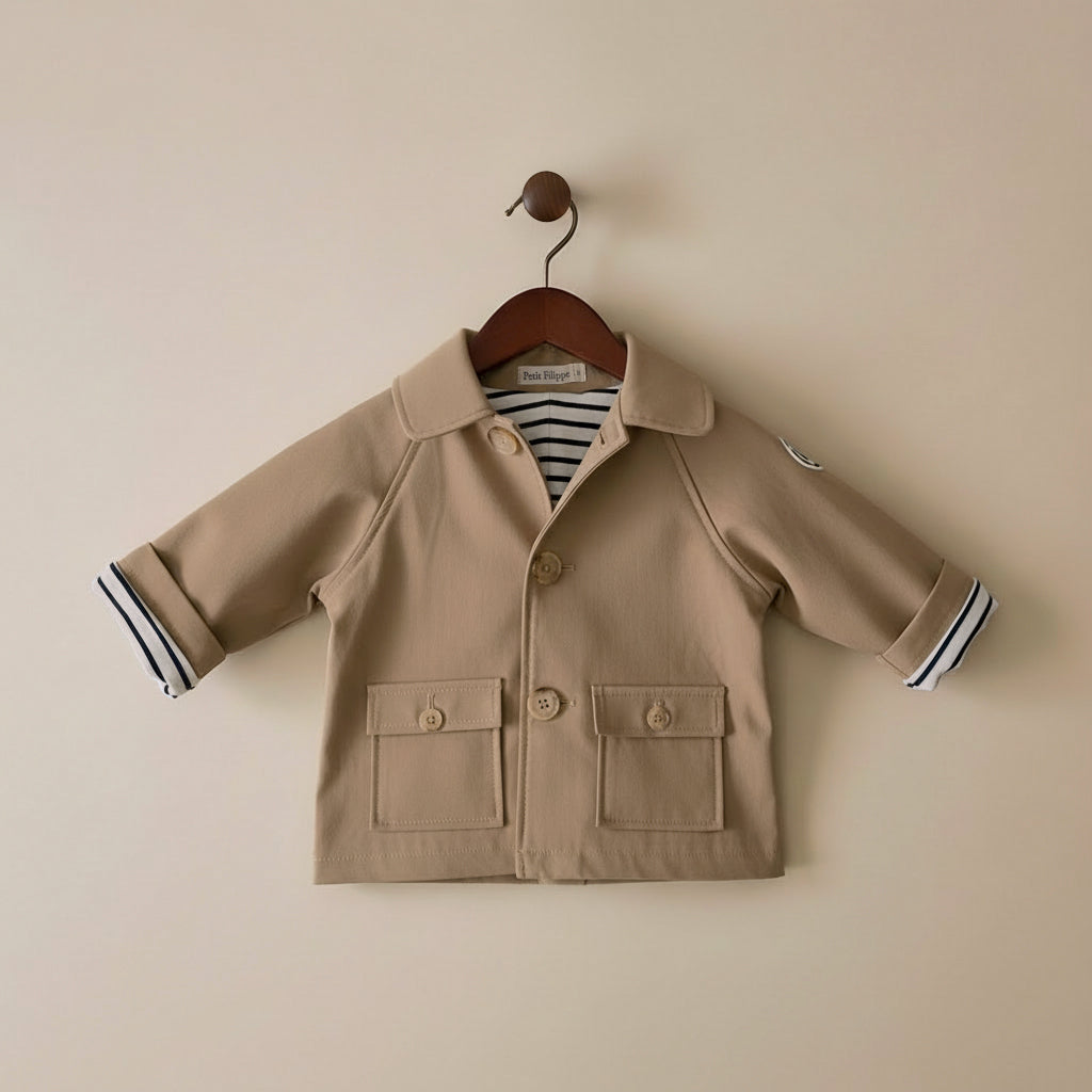 Hooded Coat - Café au Lait - Petit Filippe