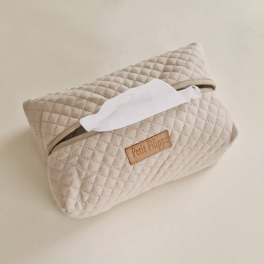 Baby Wipes Cover - Oatmeal - Petit Filippe