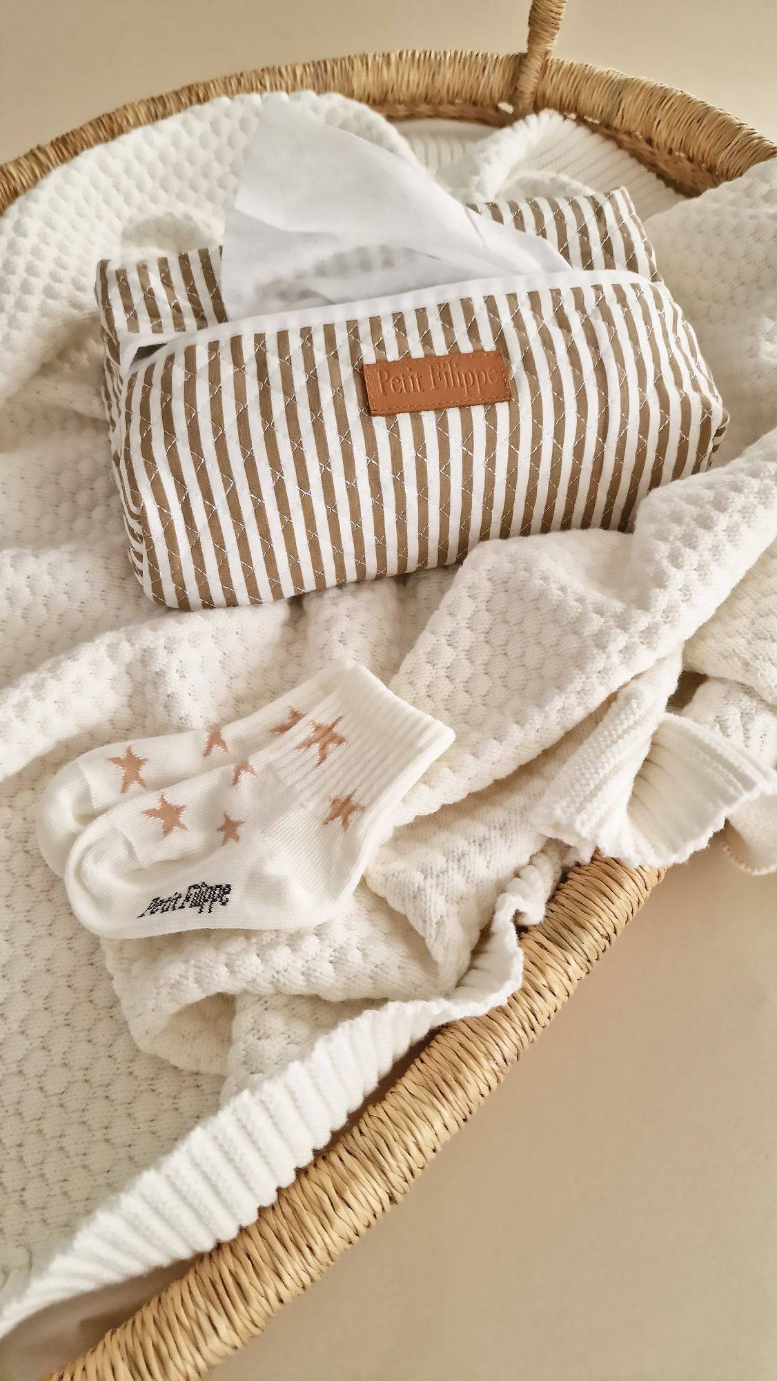 Baby Wipes Cover - Striped - Petit Filippe