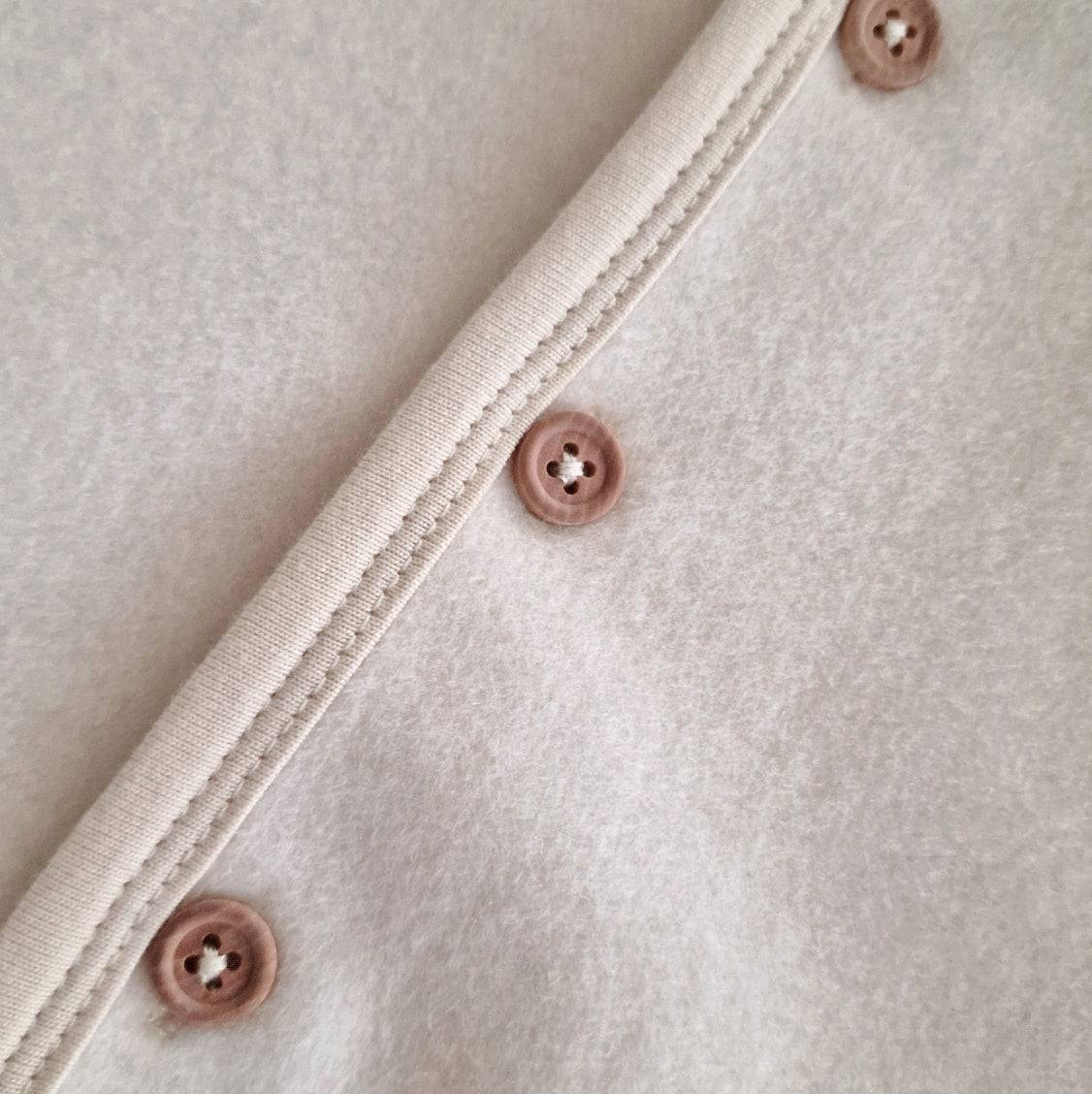 Merino Wool Fleece Overall - Natural - Petit Filippe