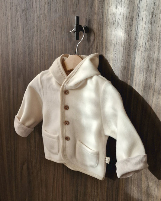 Merino Wool Fleece Jacket - Natural - Petit Filippe